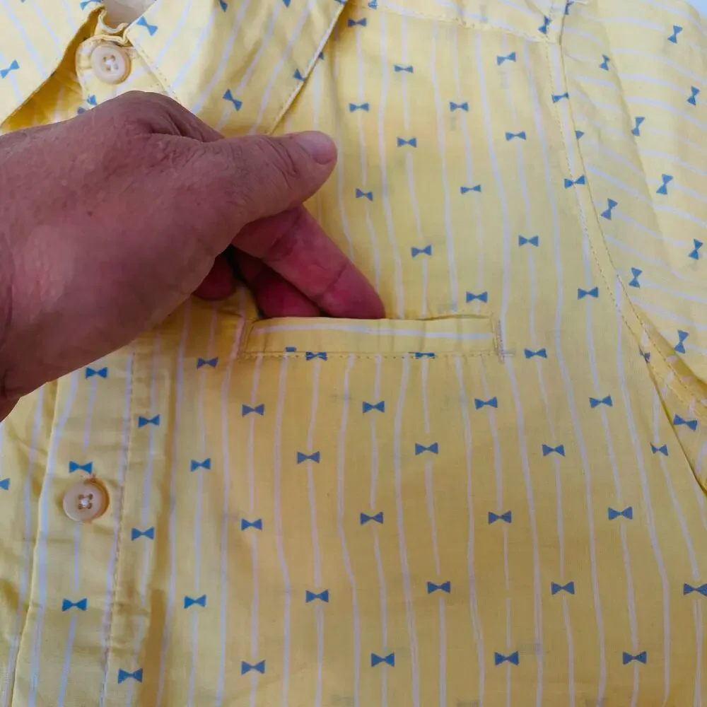 NWT Me & Henry 5/6Y Yellow Bow Tie Pier Shirt